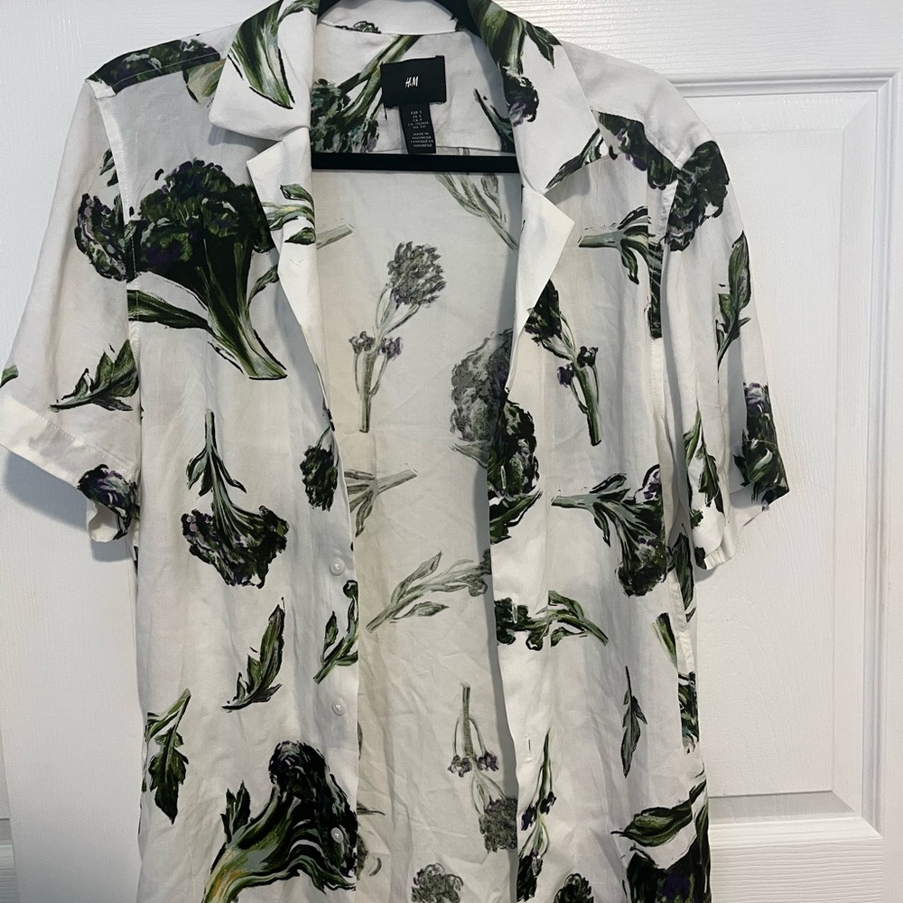 H&M Broccoli Print Shirt